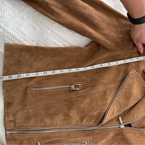 Elie Tahari Suede Moto Jacket - Picture 8 of 10